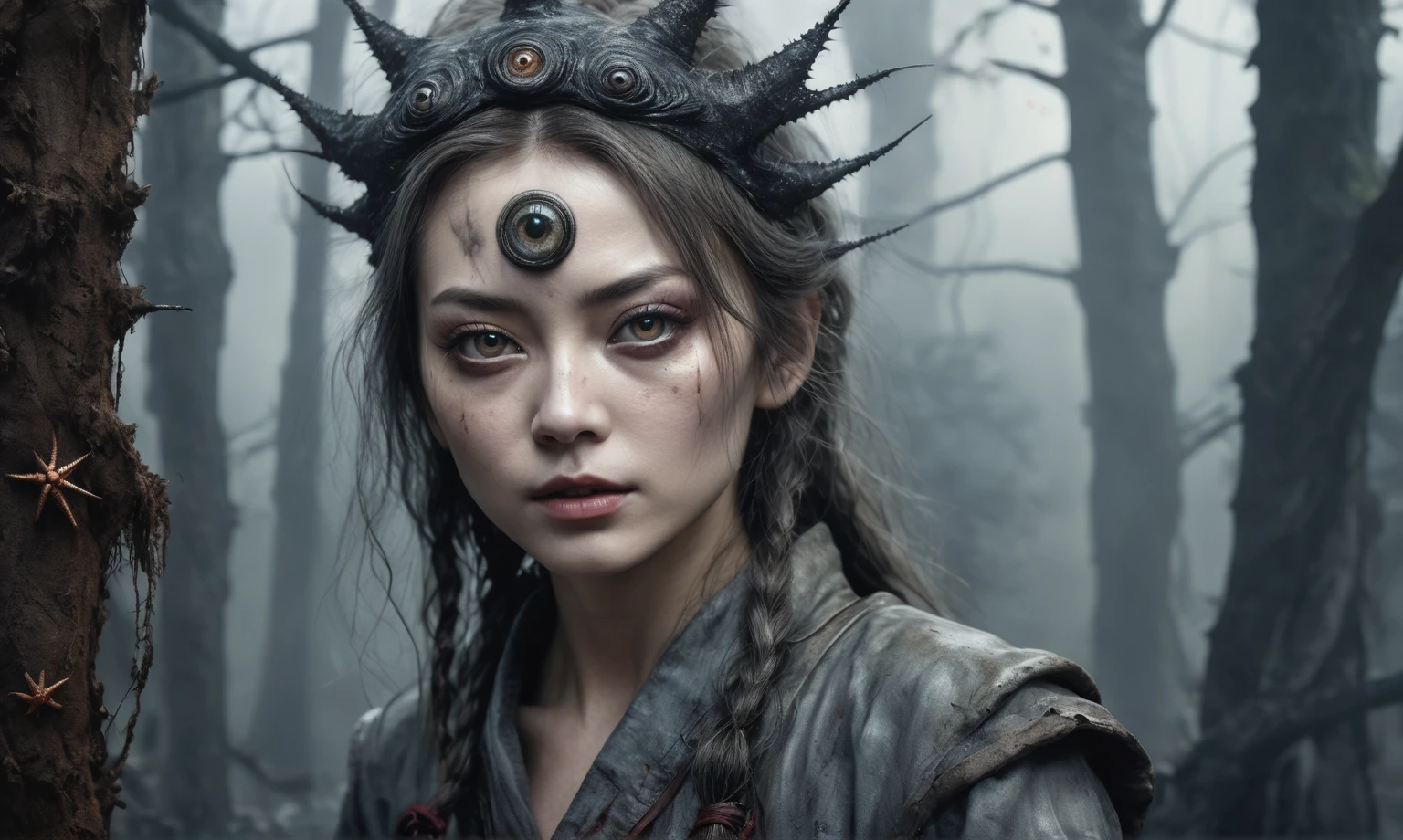 graphite old witch Norsemade,ashes after the battle,battlefield,winter,intricate landscape,a shapeshifter, reptillian, scaleborn,slate grey atmosphere,glare eyes,film grain,dramatic light,woods,luminous eyes,extremely detailed,  landscape,masterpiece,intricate details,faded,eyes extremely detailed, high detailed eyes,16k resolution,RAW, Nikon Z9,full-body-shot,Vview from height,full body length shot,vampire,native african,lovely face,jealous,another world,ring of truth,French Braid with a Twist,4k resolution,RAW, Nikon Z9,by jimmy chin,view from height,babygirl 10 yo,pretty face,eyebrow up,full body shot,ominous landscape,glate gray atmosphere,by art Simon Stalenhag,Nicola Samori,(((Wangechi Mutu))),prime colors,Lisa Frank,urban,extremely detailed, [night],masterpiece,intricate details,RAW,full body length,graphite cooper The Alien Entity,ominous landscape,dangerous atmosphere,intricate details,view from height,full-body-shot,nurse from Silent Hill, poison and toxic hands,Cinematic, Technicolor,hyper realism, hyper detailed,Extremely detailed,High contrast,Masterpiece,Realistic,Ultra Detailed,intricate details,extremely intricate, cinematic style, bain hair,extremely detailed,masterpiece,intricate details,faded,eyes extremely detailed, high detailed eyes,16k resolution,RAW, Nikon Z9,chinesse starshipers village,authentic,by Ellen von Unwerth,starfish's leather,Mulan