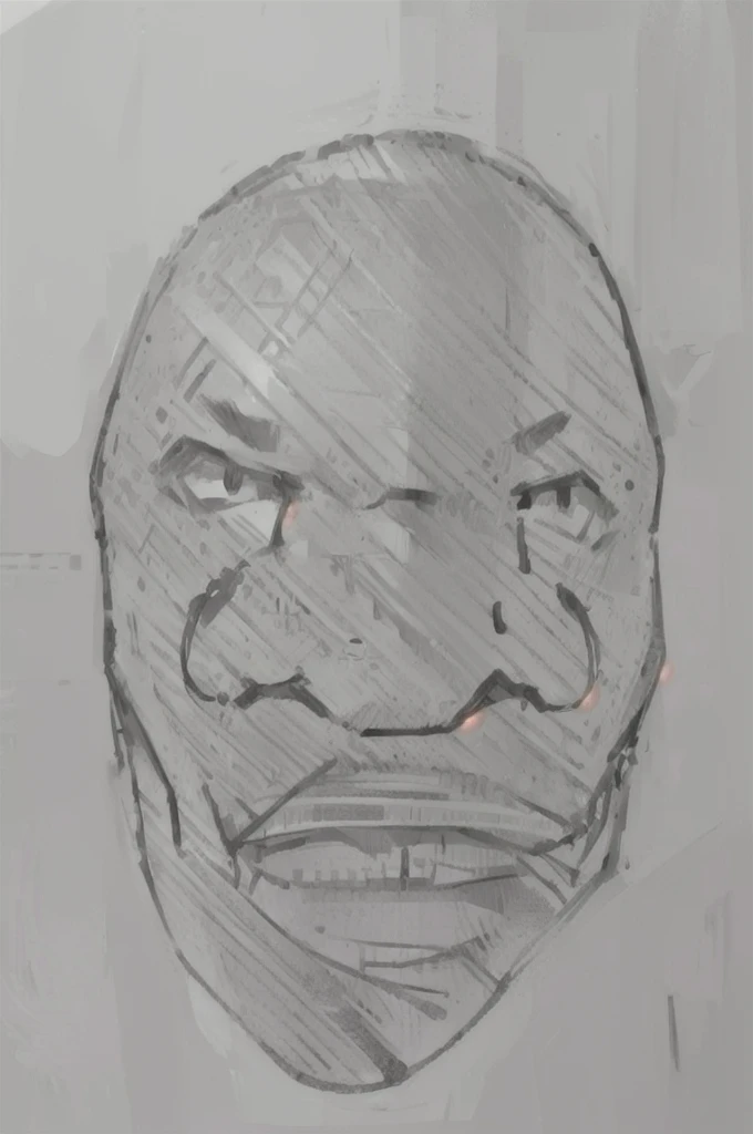 a drawing of a frowning face, Realistically proportioned face, brown-skinned man with a giant smile, face photo, police sketch, with detailed facial features, face sketch, portrait of a head, very very very detailed face, face of a human, realistic face, professional sketch, Cara de ahegao, symmetrical face concept art, face of a man