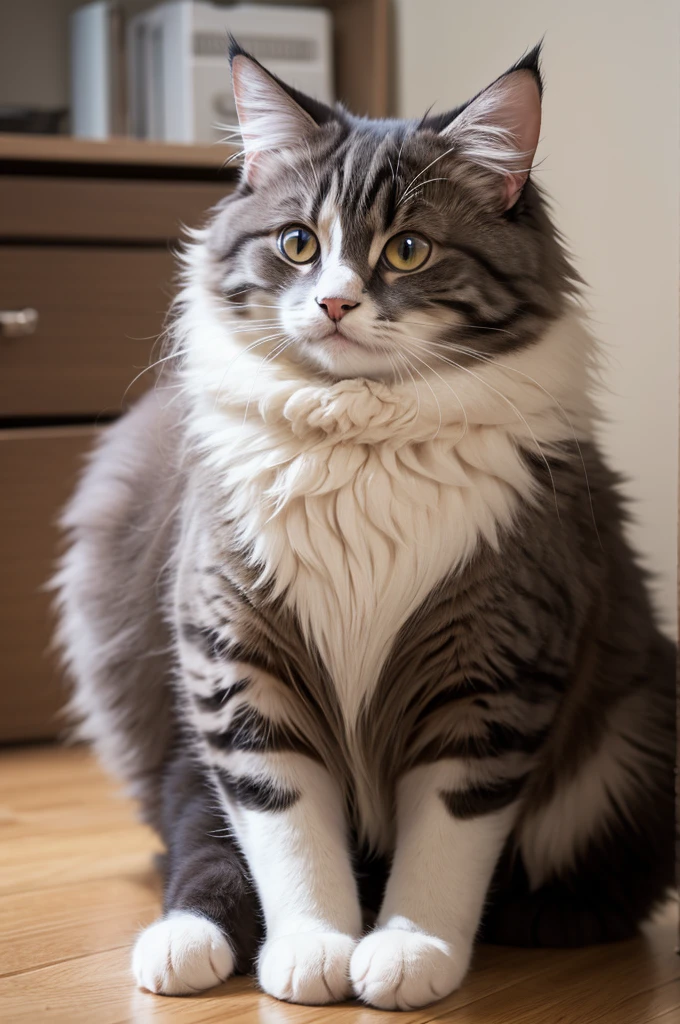 fluffy cat