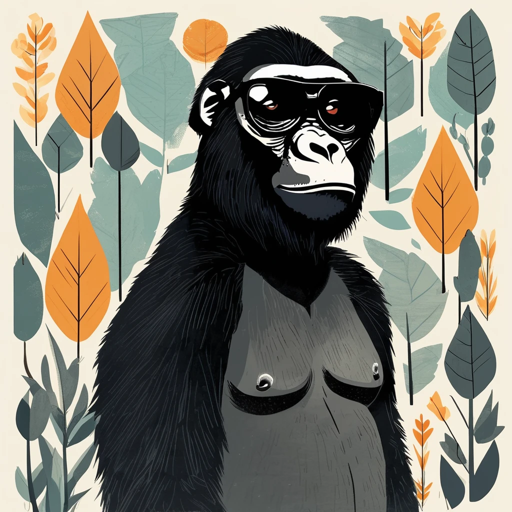 gorillaーlike , art by Sophie Roach , art by Jon Klassen , art by Michael Cho , art by Sophie Roach、sunglasses