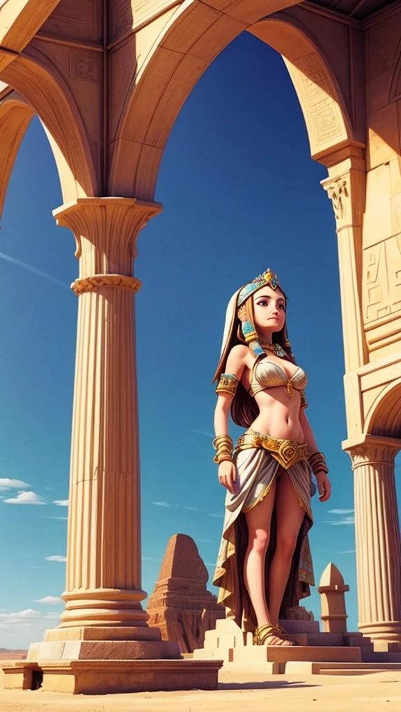 Desert Princess Standing in Front of the Sphinx