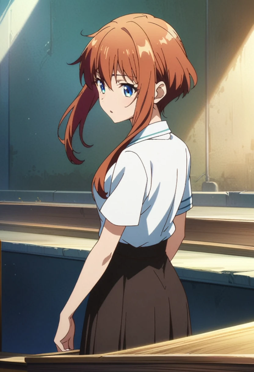 no lineart、(Highest quality:1.2, Very detailed, Anime Style, Digital Painting, Studio Anime, Ultra-high resolution, High Contrast, masterpiece:1.2, Highest quality, Best aesthetics), 1 female, high 、skirt、Thin the line、Ultra-fine lines、no lineart、anime screencap,depth of field