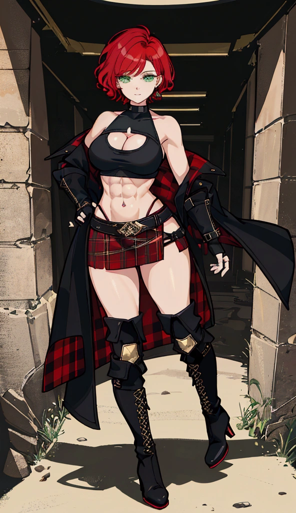 (best quality,4k,8k,highres,masterpiece:1.2),ultra-detailed,(:1.37),ghislaine dedoldia,animal ears,white hair,standing,sword holding,full body,boots,warrior,choker,fur trim,large breasts,abs,muscular woman,smiling,pants,flipflops