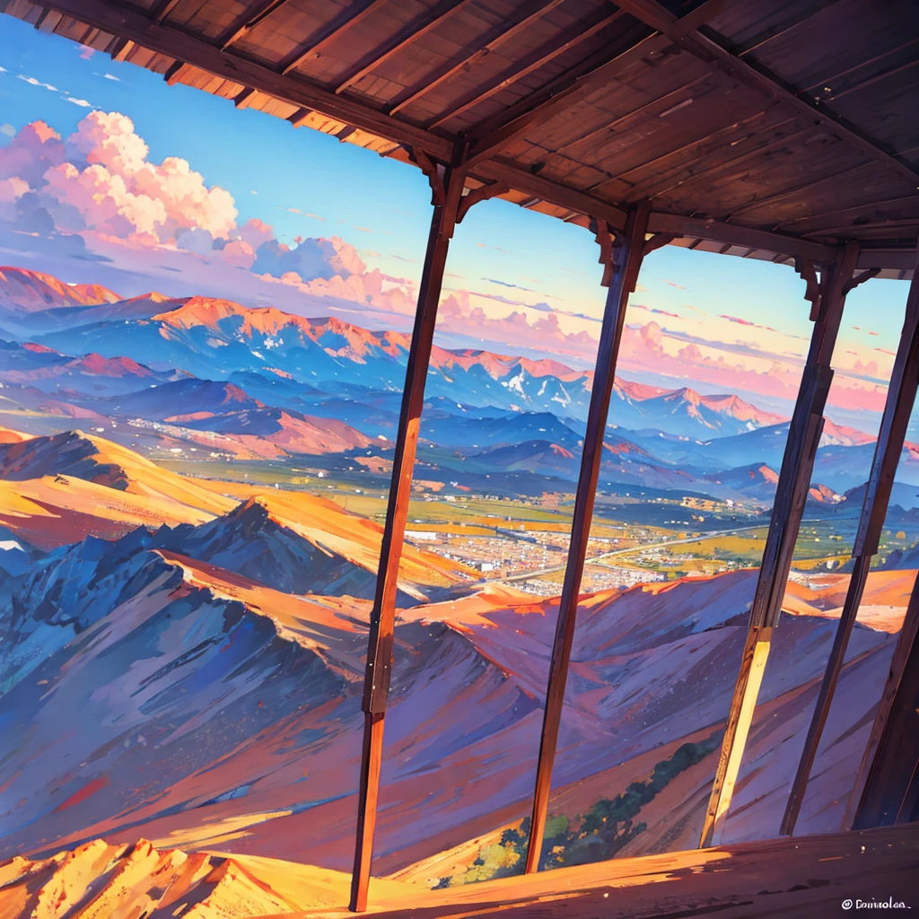 Masterpiece, ultra detailed, beautiful,Super Saturation, desert,1 girl, desert princess, anime picture, arcadia , from a distance, landscape,Nevada,desert:1.6