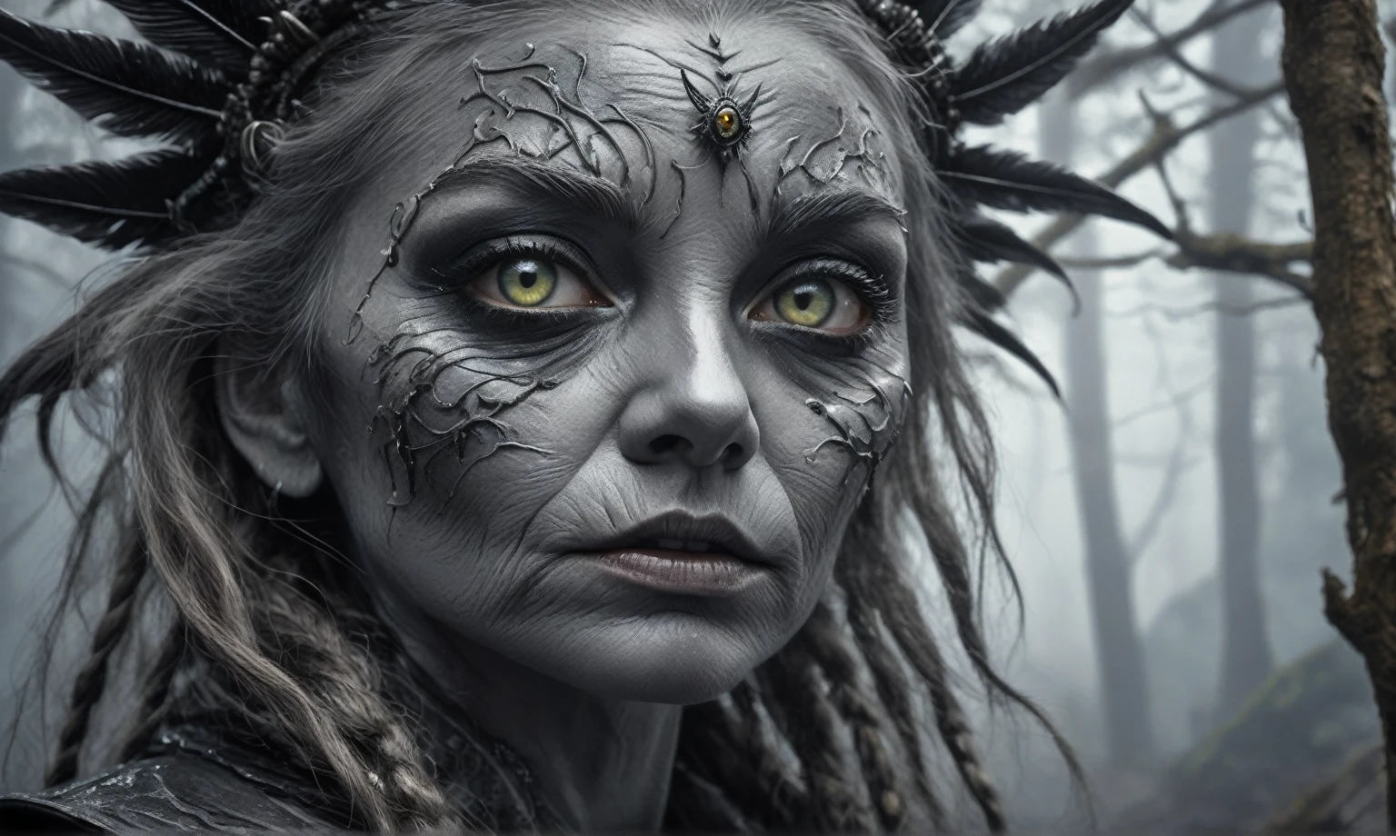 graphite old witch a shapeshifter, reptillian, scaleborn,ashes after the battle,battlefield,winter,intricate landscape,a shapeshifter, reptillian, scaleborn,slate grey atmosphere,glare eyes,film grain,dramatic light,woods,luminous eyes,extremely detailed,  landscape,masterpiece,intricate details,faded,eyes extremely detailed, high detailed eyes,16k resolution,RAW, Nikon Z9,full-body-shot,Vview from height,full body length shot,vampire,native african,lovely face,jealous,another world,ring of truth,French Braid with a Twist,4k resolution,RAW, Nikon Z9,by jimmy chin,view from height,babygirl 10 yo,pretty face,eyebrow up,full body shot,ominous landscape,glate gray atmosphere,by art Simon Stalenhag,Nicola Samori,(((Wangechi Mutu))),prime colors,Lisa Frank,urban,extremely detailed, [night],masterpiece,intricate details,fade,brazilian carnival,niobium lather,Galapagos Islands of Ecuador