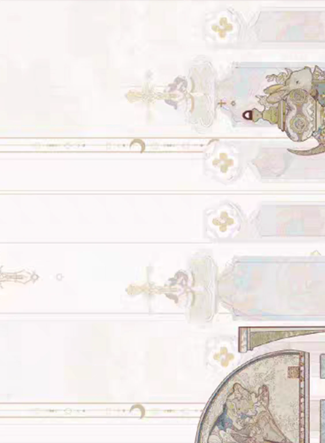 there is a painting of a group of people sitting around a table, baroque style painting backdrop, alphonse mucha background, art noveau fresco, background art nouveau, 2 5 6 x 2 5 6, 256x256, alfonse mucha detailed, anime art nouveau, ballroom background, slav epic, art nouveau wallpaper, anime art nouveau cosmic display
