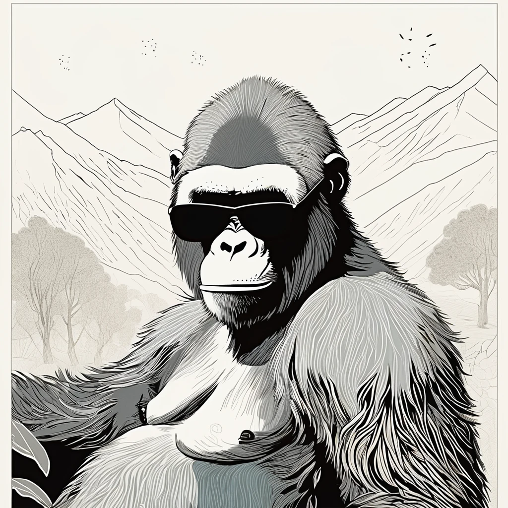 gorillaーlike , art by Sophie Roach , art by Jon Klassen , art by Michael Cho , art by Sophie Roach、sunglasses