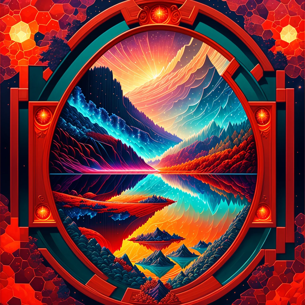 Beautiful earth full of water and lava, Intricate, Masterpiece, expert, insanely details, 4K, composition, The frames, Centered, symetry, picure, Intricate, voluminetric lighting, Beautiful, rich deep colors masterpiece, Sharp focus, Ultra detailed, in the style of dan mumford and marc simonetti, astrophotography