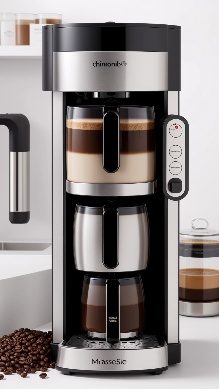 CinnamonBunStyle Coffee Machine. wizardcoreai coffee machine bell_Boundary coffee machine, bell, (masterpiece:1.3) (best quality:1.2) (high quality:1.1)