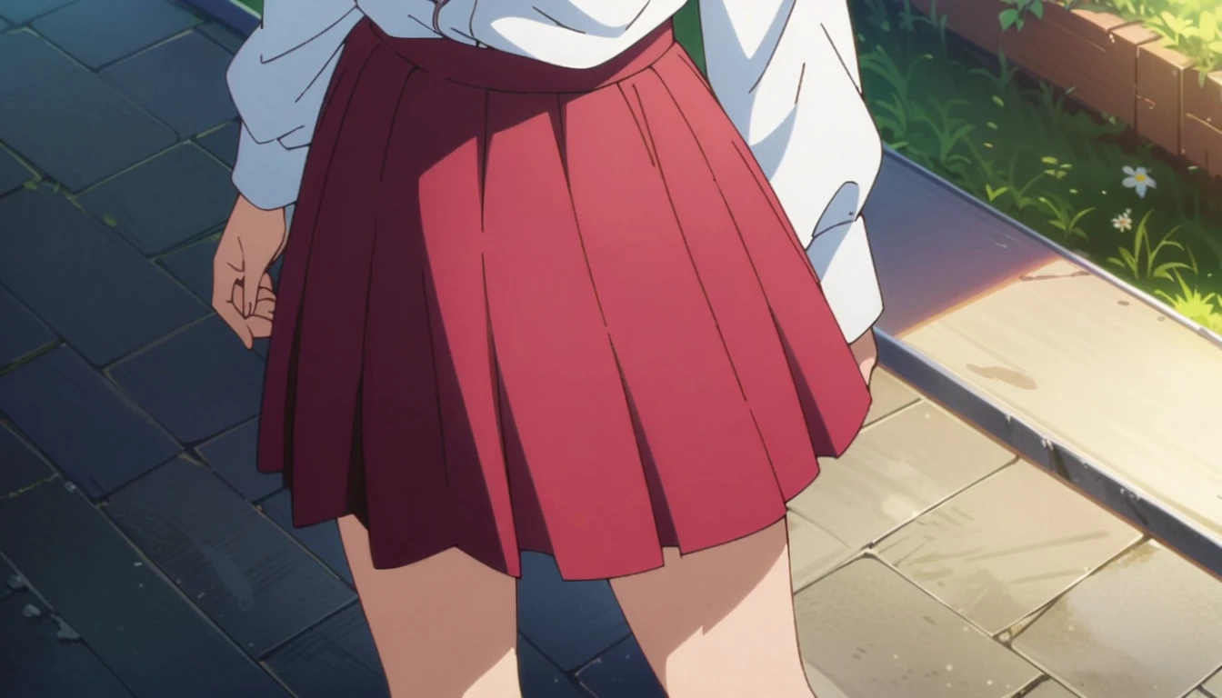 no lineart、(Highest quality:1.2, Very detailed, Ultra-high resolution,, masterpiece:1.2, Highest quality, ), 1 female, high school student、skirt、no lineart、anime screencap,depth of field
