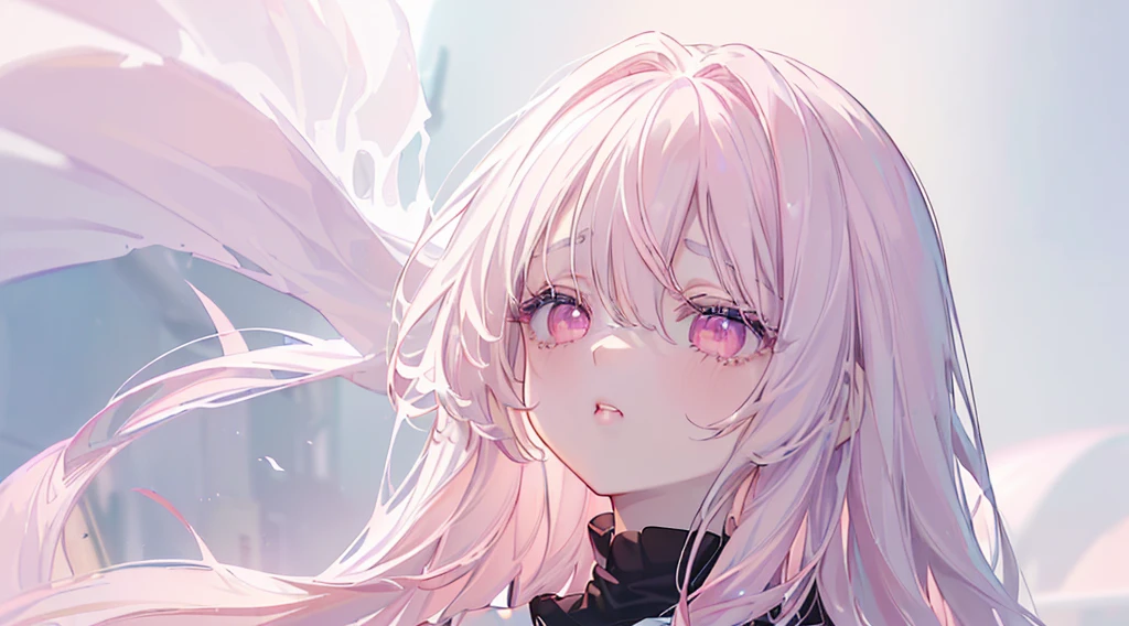 far,(((Highest quality、masterpiece、Ultra-fine、Ultra-fine、Exquisite、16k、Full HD,high school girl,))) 、((Looking up), (((Looking up)) 、Black Hair,((Sad), ,Dark Eyes、Long eyelashes、White skin、(Pale pink lips、Pale pink cheeks、thin and long)、 ((cute)) ((One person)) 、Glare