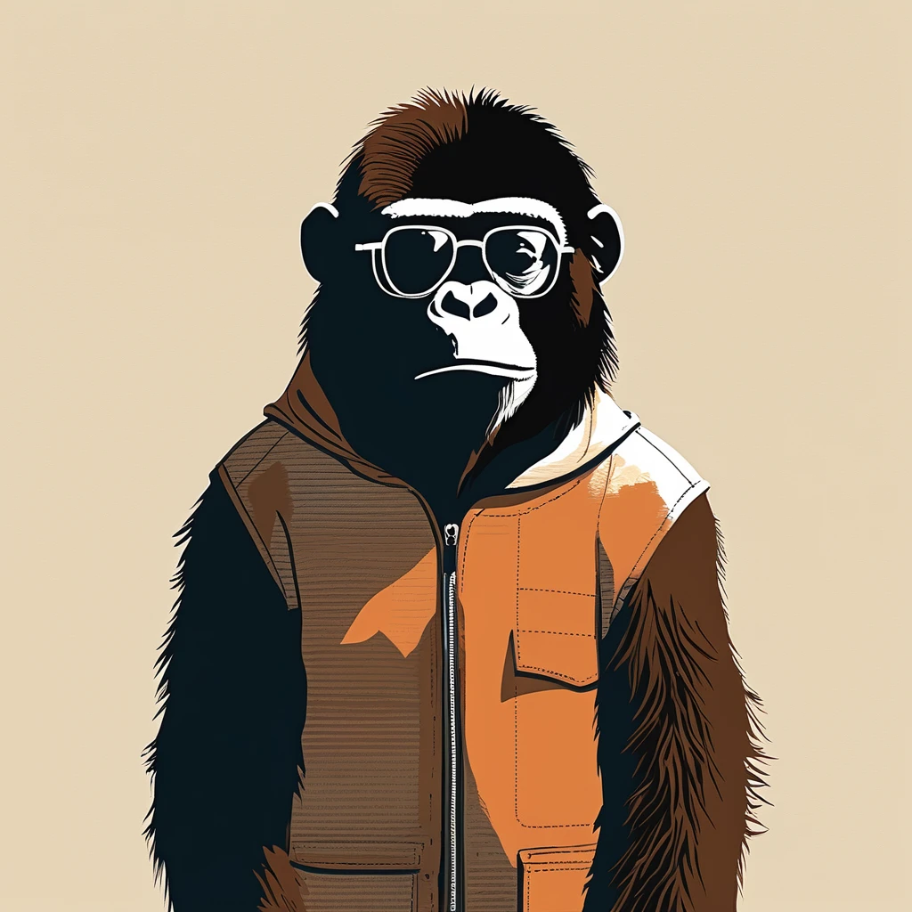 gorillaーesque , cuddly,art by Sophie Roach , art by Jon Klassen , art by Michael Cho , art by Sophie Roach、sunglasses