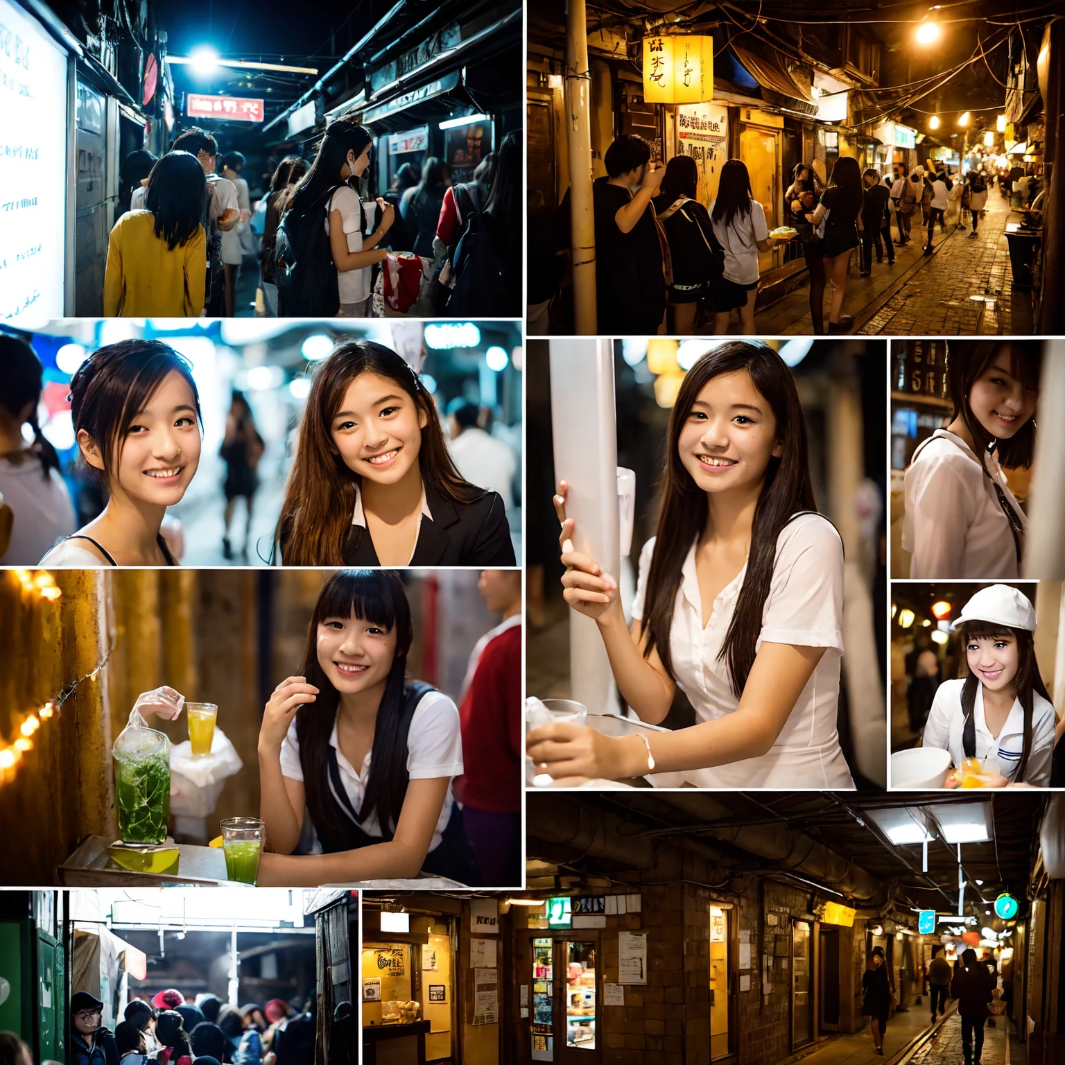 (masterpiece、Highest quality)、(Photorealistic photography)、1 picture、(Japan's dimly lit underground mall)、Japan favelas、、、Showa Retro、Detailed and cute face、((Poor conditions))、(Underground hot spring facilities)、shaved ice、Sale of drinks、Unsanitary and dim、(stage)、(Big bath)、Shady Red Light District、diet、(Many female junior high school students)、(Prostitute)、へにょへにょしたsmile、Happy schoolchildren、Perfect Anatomy、smile
