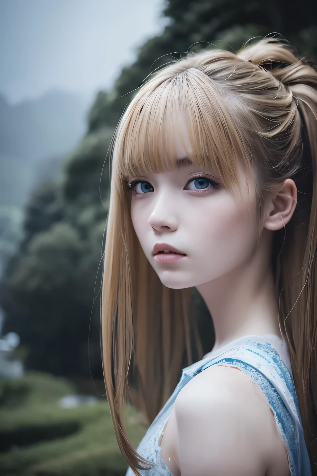 Best Quality, absurderes, Ultra-detailed, Yamanaka_Ino, 1girl in, Solo_Focus,  hair down