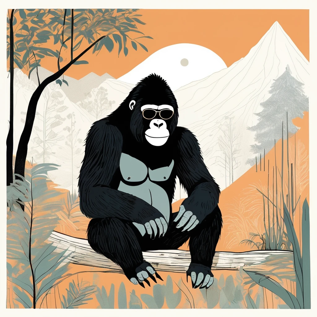 gorilla-like , sweet,art by Sophie Roach , art by Jon Klassen , art by Michael Cho , art by Sophie Roach、sunglasses
