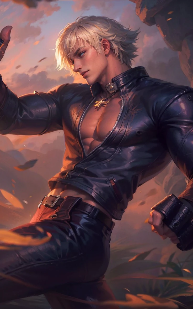 Best quality, masterpiece, detailed skin texture, detailed clothes texture, detailed face, super detail, 8k, intricate detail, 1 boy, The color doesn't change, Muscle guy, 1 guy,