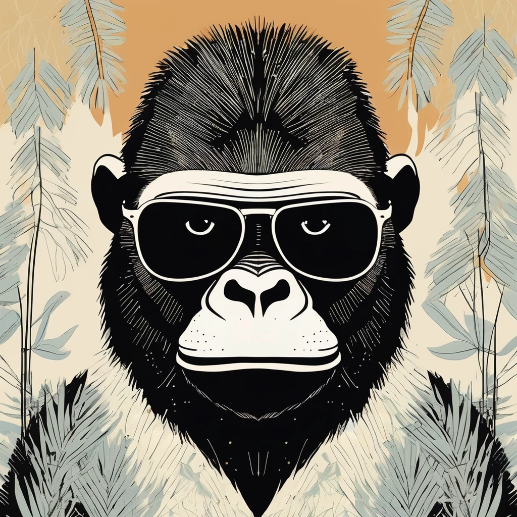 gorilla-like , sweet,art by Sophie Roach , art by Jon Klassen , art by Michael Cho , art by Sophie Roach、sunglasses,