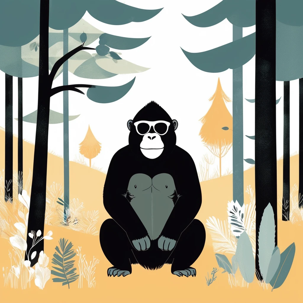 gorilla-like , sweet,art by Sophie Roach , art by Jon Klassen , art by Michael Cho , art by Sophie Roach、sunglasses,