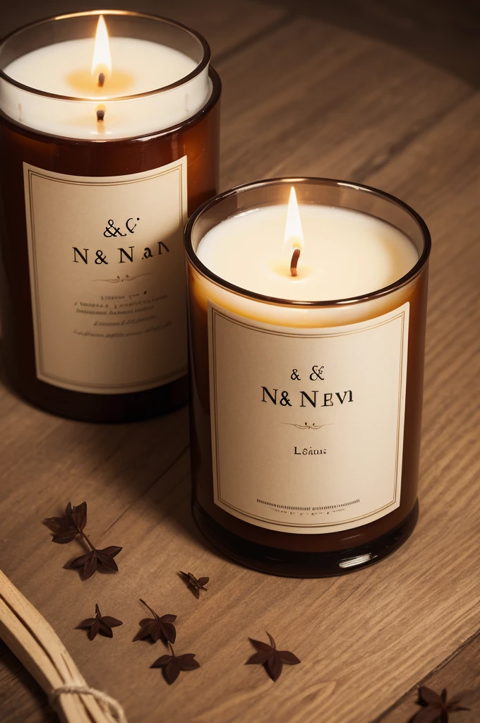 Candle label with name:
L&N Aromas