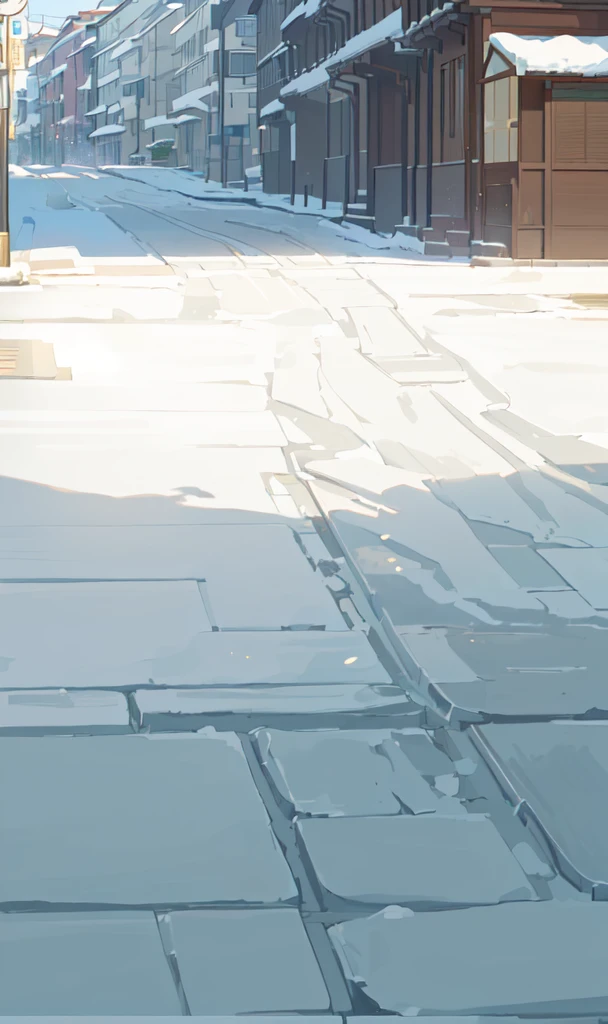 There is a painting，There is a street in the painting，There is a carriage on the street, Shinkai Makoto. High Detail, style of Shinkai Makoto, Shinkai Makoto. — 2160 hours, studio glibly Shinkai Makoto, In the anime painter studio, Street background, Shinkai Makoto style, in style of Shinkai Makoto, Shen Haicheng