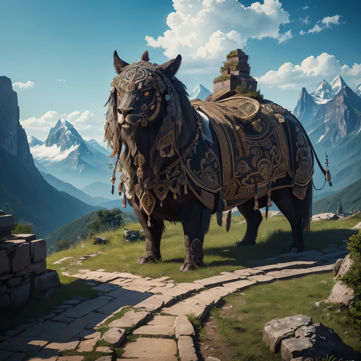(masterpiece, Highest quality, Professional, Perfect composition, so beautiful, Absurd, Super detailed, Intricate details:1.3)、Mountain