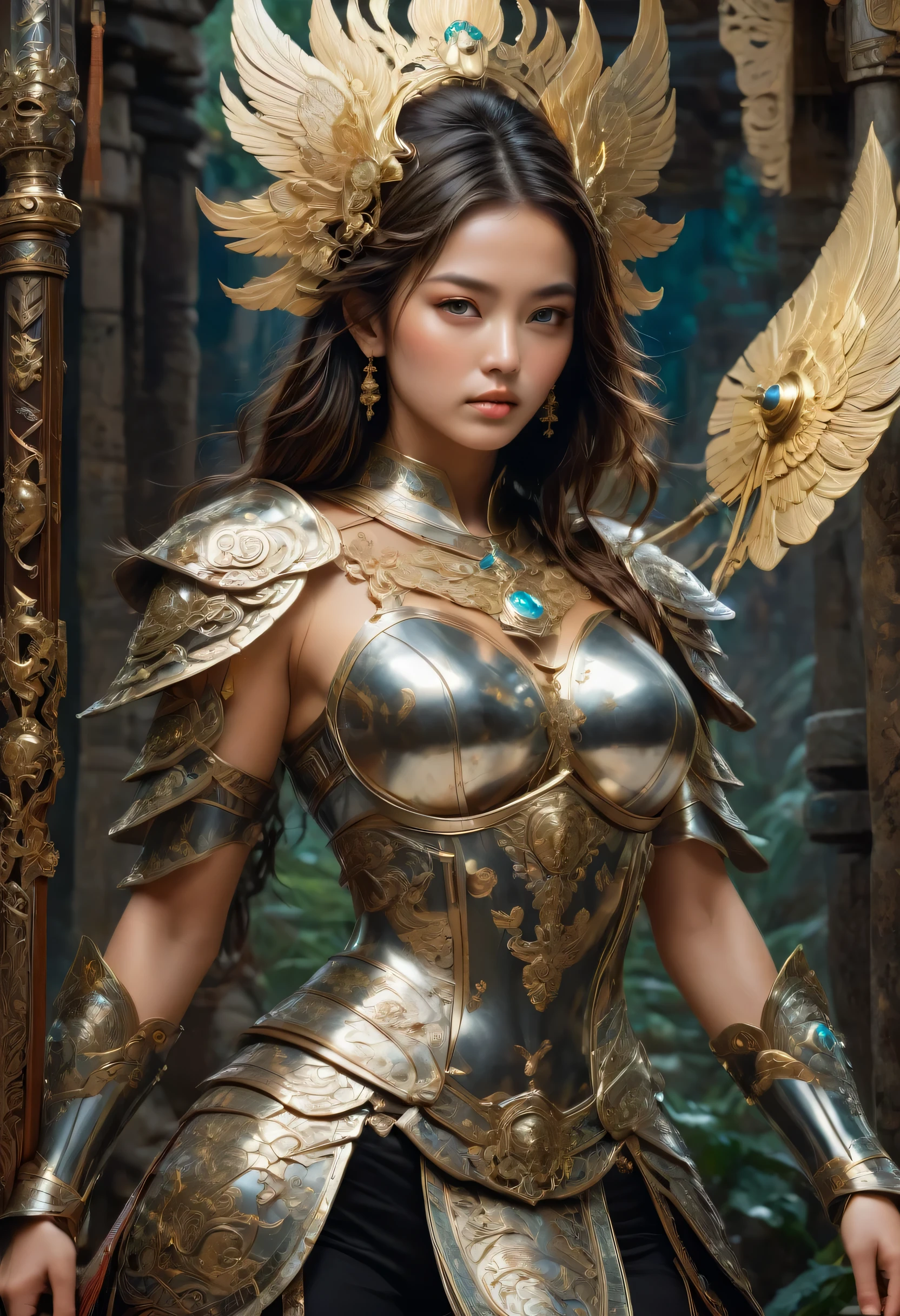 warrior woman, best qualityer, work of art, very aesthetic, perfect composition, details Intricate, ultra detali