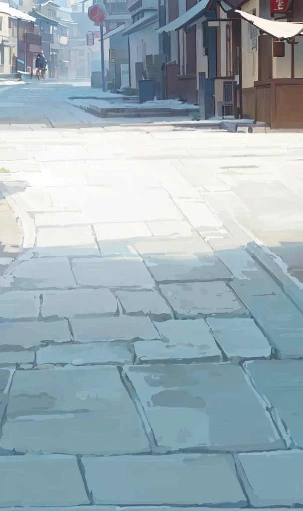 There is a painting，There is a street in the painting，There is a carriage on the street, Shinkai Makoto. High Detail, style of Shinkai Makoto, Shinkai Makoto. — 2160 hours, studio glibly Shinkai Makoto, In the anime painter studio, Street background, Shinkai Makoto style, in style of Shinkai Makoto, Shen Haicheng