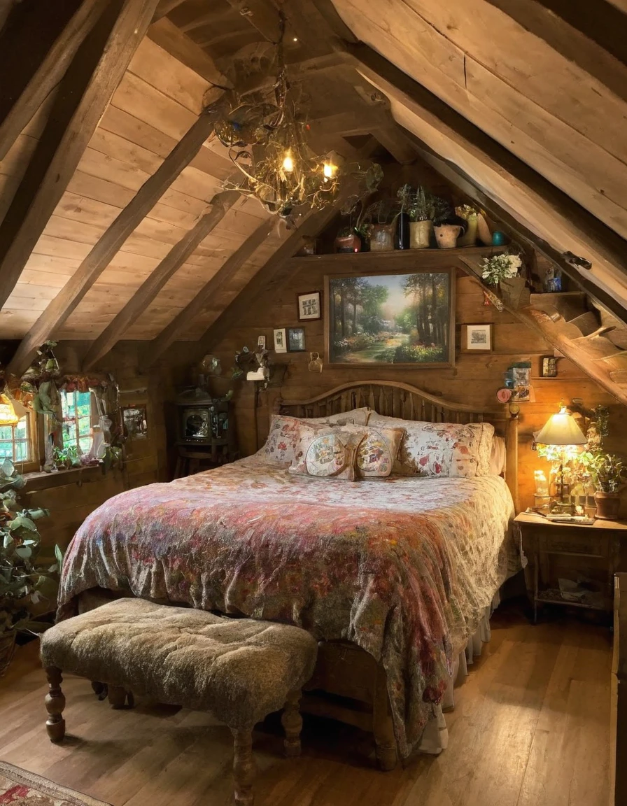 bedroom with room, cozy room, cozy treehouse bedroom, small bedroom, cozy place, cozy bed, cottagecore hippie, thomas kinkade. cute cozy room, in an attic, cottagecore, cozy and peaceful atmosphere, pleasant cozy atmosphere, cottagecore!!, cabin in the woods