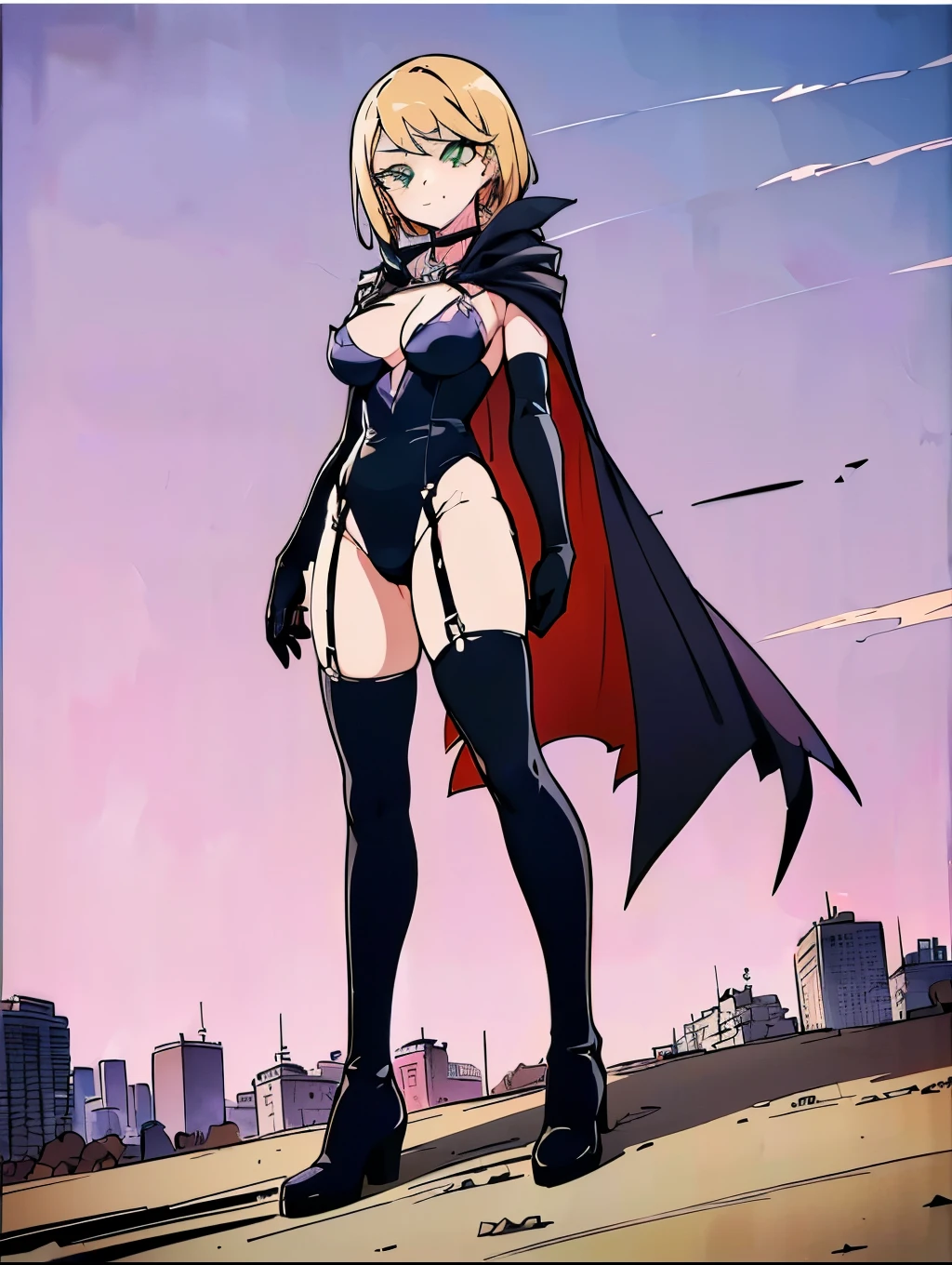 ((My Hero Academia Style)), ((((Desumi Magahara)))), (((Love after world domination))), (((1girl))), (((female))), (((solo))), (((black spiked corset))), (((black corset))), (((spiked corset))), (((thin black button bikini))), (((thin bikini))), (((Black Bikini))), (((thin button bikini))), (((black button bikini))), (((black garter belt))), (((studded black thigh high boots))), (((black high studded boots))), (((black thigh high boots))), (((high studded boots))), (((high boots))), (((Studded Thigh Boots))), (((Thigh High Boots))), (((Studded Boots))), (((Thigh High Boots))), (((Studded Thigh Boots))), (((Studded Pointed Shoulder Pads))), (((Pointed Shoulder Pads))), (((Studded Shoulder Pads))), ((((heart-shaped breast patches)))), ((((heart breast patches)))), ((( breast patches))), (((bright green eyes))), (((evil look))), (((blonde))), ((((full body photo:1.5)))), (((perfect anatomy))), (((Perfect Hands))), (((perfect face))), ((((long black studded giants)))), (((black studded gloves))), ((((long black gloves))), (((long studded gloves))), (((black gloves))), (((long gloves))), (((studded gloves))), (((medium breasts))), (((toned hips))), (((toned thighs))), (((slender waist))), (((toned calves))), (((slightly muscular marked))), (((sexy pose))),