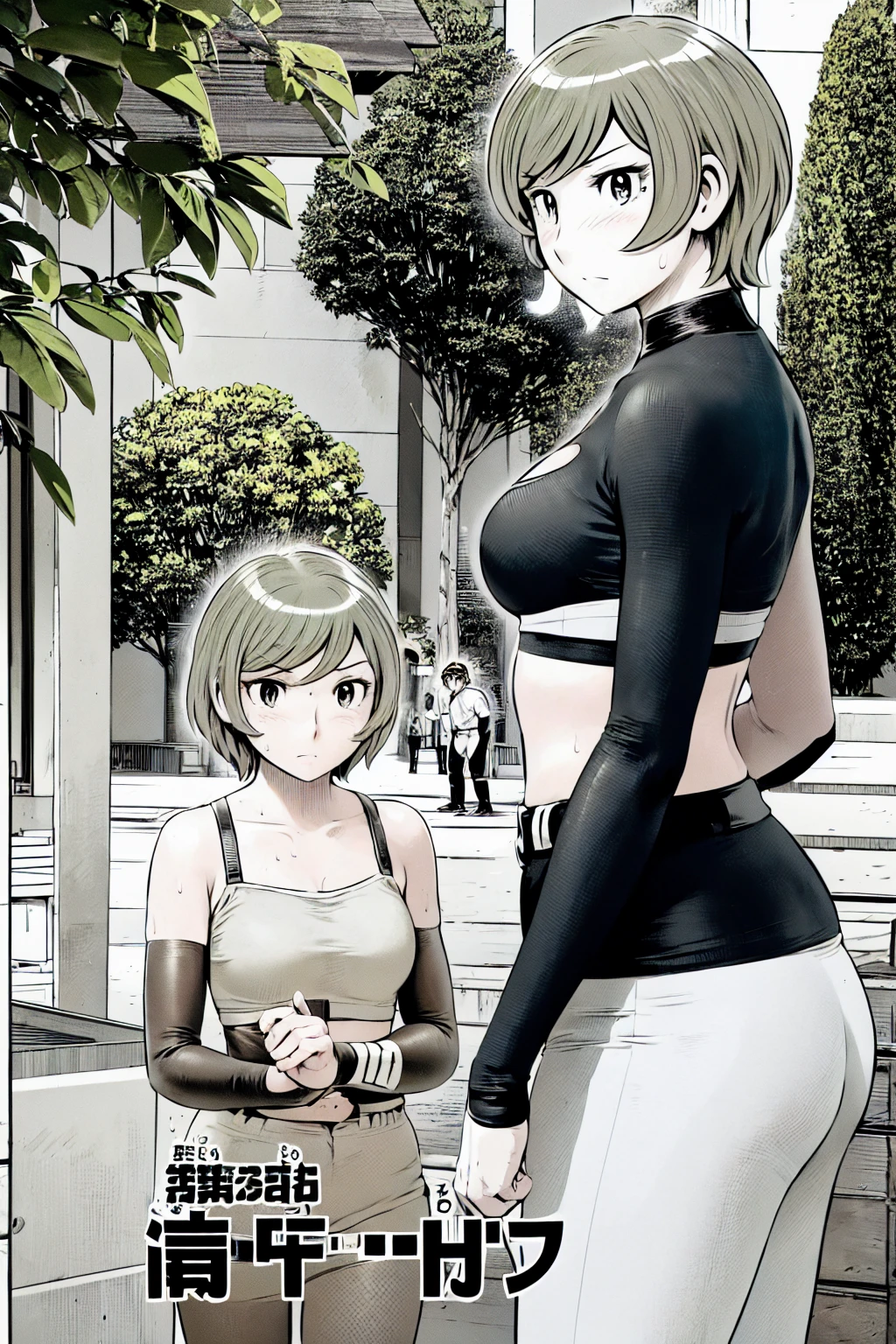 (Baseball uniforms:1.2),
blonde, (short hair:1.2),White trousers、Black belt、((Illustration of people))、Tube top bra、
View your viewers,, (Highest quality:1.3), White pants、Outdoor、baseball ground、ground、soil、blue eyeasterpiece、Highest quality)、Highest quality, Ultra-high resolution, (((masterpiece))), alone, Sweat、Big eyes、Large breasts、Torn clothes、 Fully exposed、Nipples、One Girl, Front view、Embarrassed face、Bronze colored hair、((short hair))、Stand up straight、Cowboy Shot