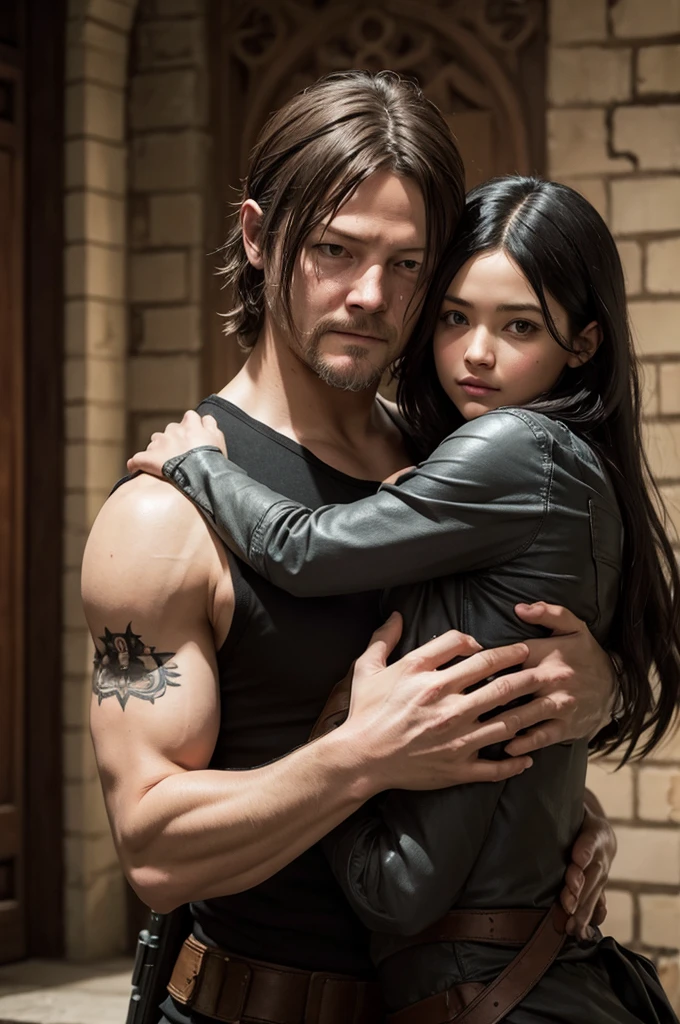 Norman Reedus and Anne of Arms