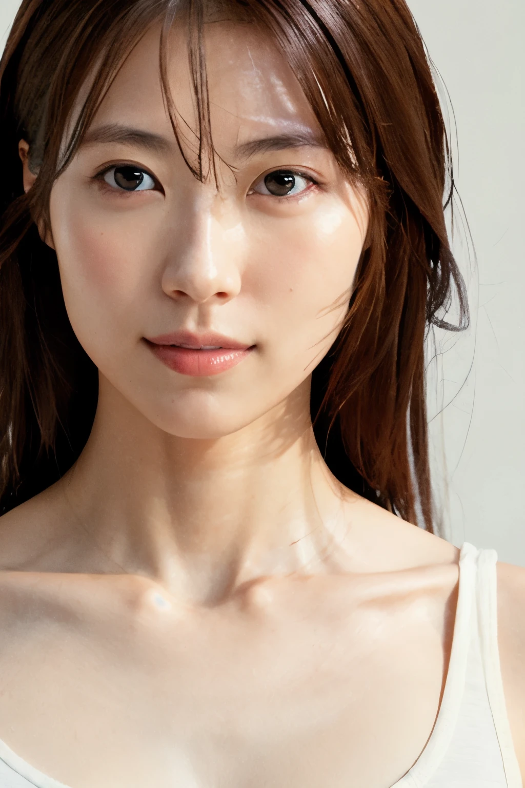 ((Anatomically correct human body structure)), (detailed face, detailed eyes), A Japanese woman, background in a blaze