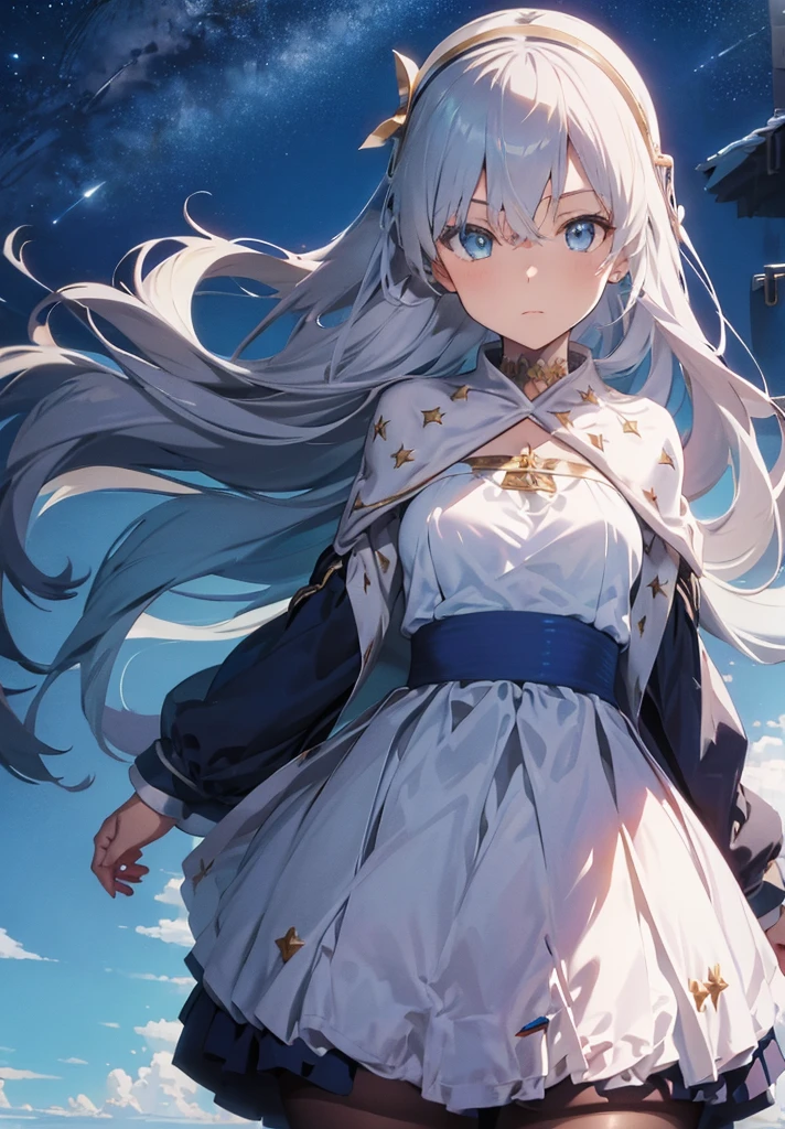 Original outfit, 1 girl, Anastasia (fate), layer azul, Alone, corona, White background, layer, simple background, dress, doll, mini crown