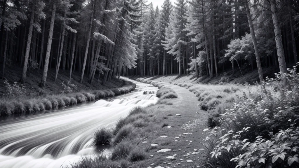 Nature black and white 