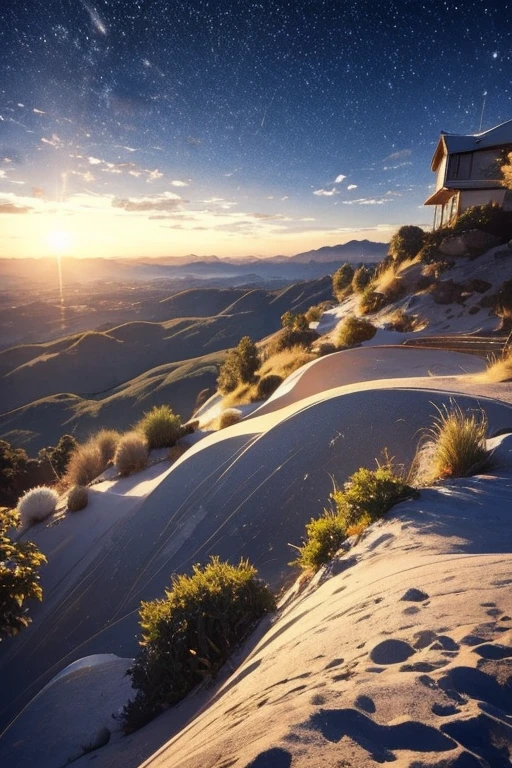 A hilltop with a panoramic view