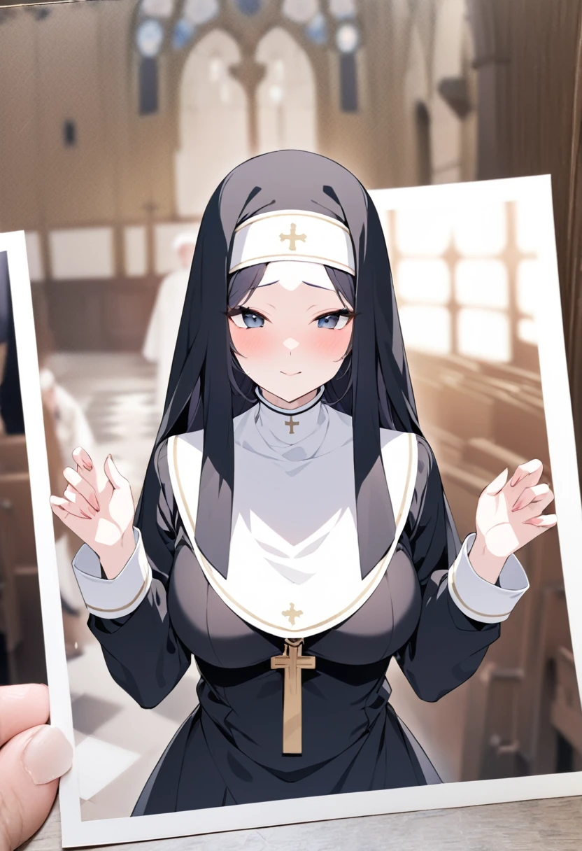 Nsfw,Real Photo、A priest in a nun's habit who loves adult sex、