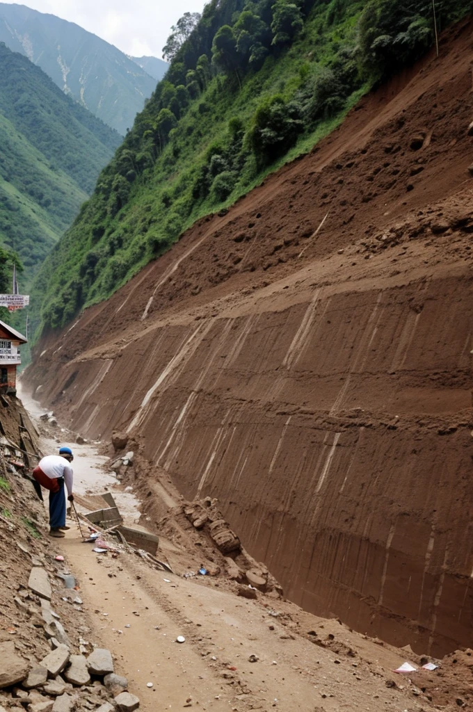 Landslide in nepal people are crying