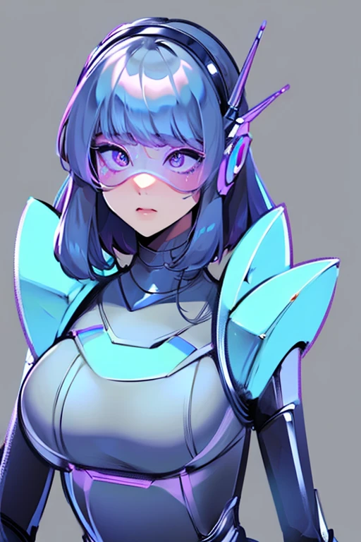 empty eyes,robotized woman,robot transformation ,big bust,Robot Joint