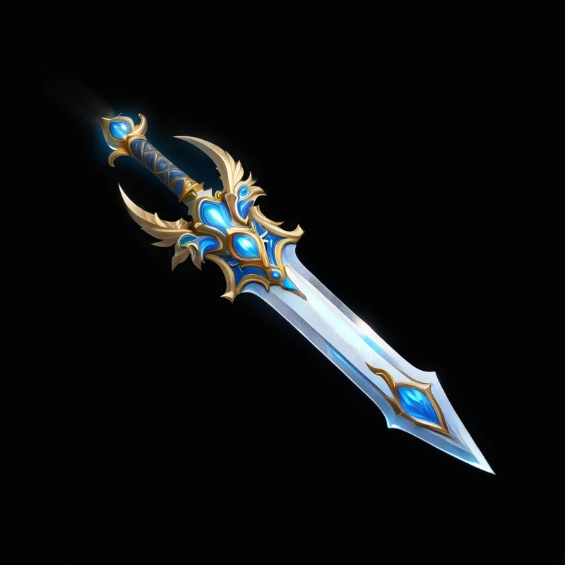 Close up of a sword with a blue and gold pattern, Fantasy weapons, Sword weapons, Fantasy Sword of warrior, Fantasy Sword, World of Warcraft Blizzard Weapon Art, Intricate Fantasy Spear, Great Sword, Beautiful sword, Shining Sword, Role Playing Game Items, Glowing sword, raytraced blade, Hearthstone Weapon Art, Huge sword, Magic Sword, Fantasy Blade, Armor Sword