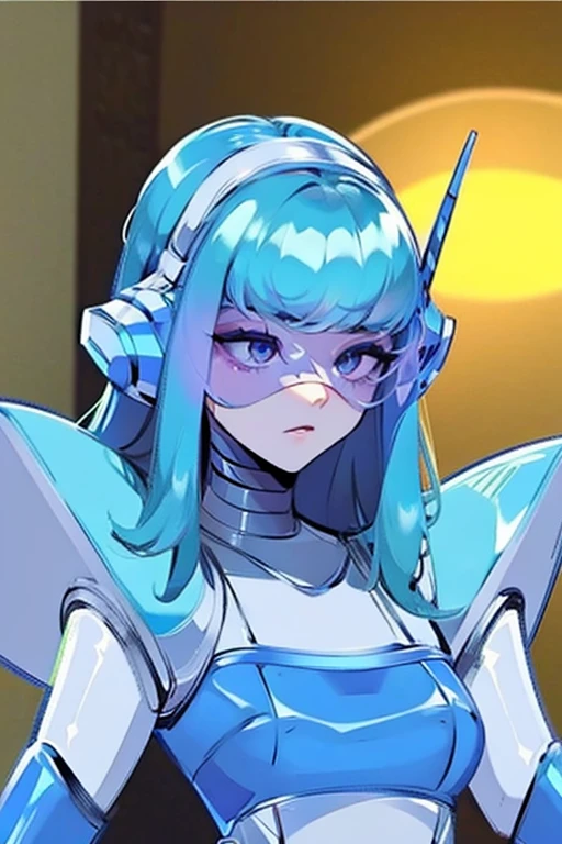 empty eyes,robotized woman,robot transformation ,big bust,Robot Joint