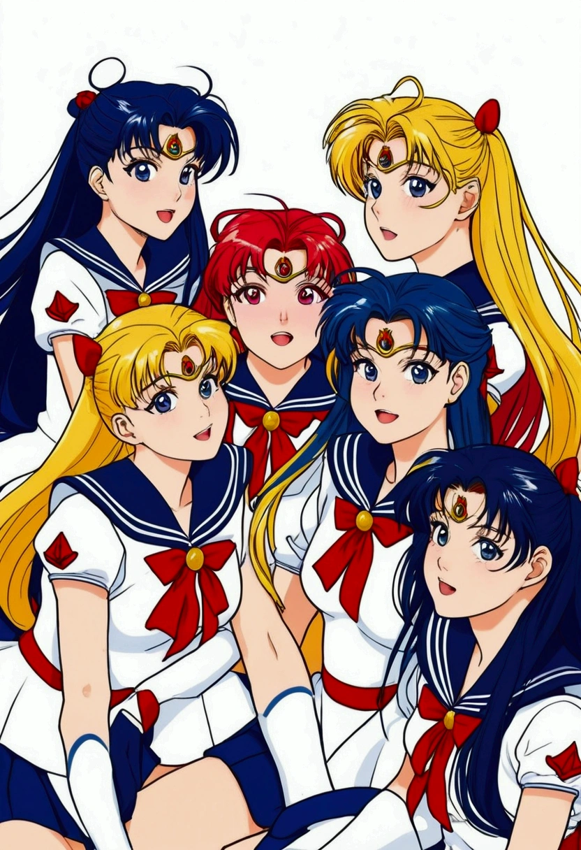 Five Sailor Soldiers having anal sex