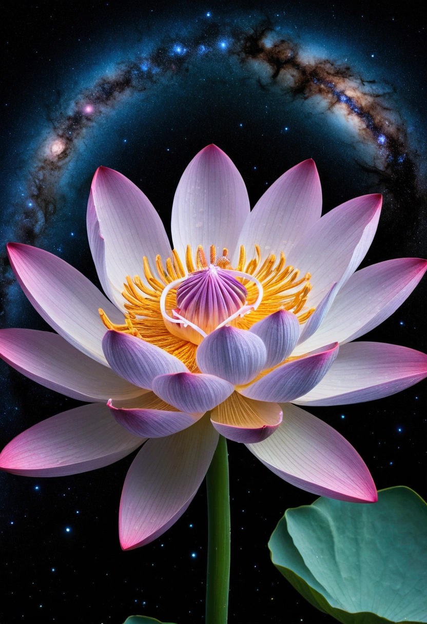 cosmic lotus flowers bloom in swirling nebulae, their petals unfolding to reveal miniature galaxies inhabited by tiny, mischievous star-sprites with delicate wings like stardustdvr-cl-dvsn