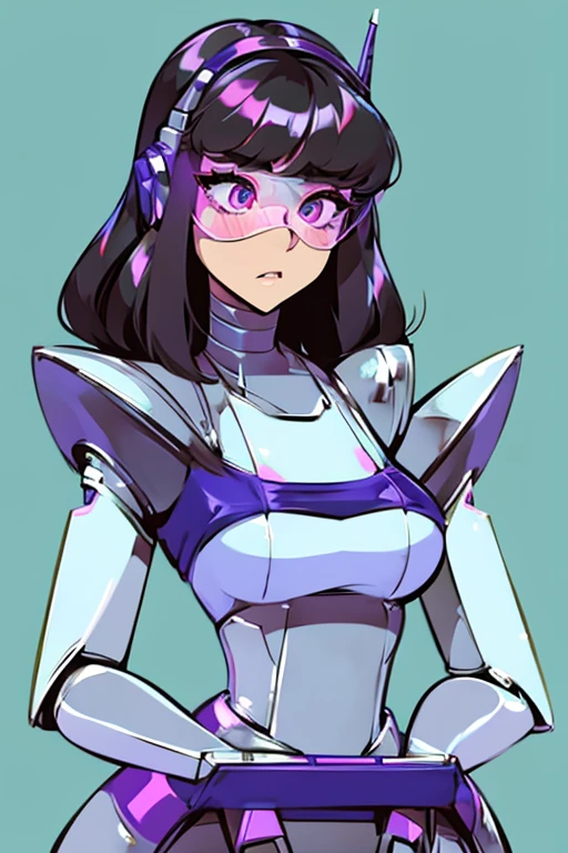 empty eyes,robotized woman,robot transformation ,big bust,Robot Joint