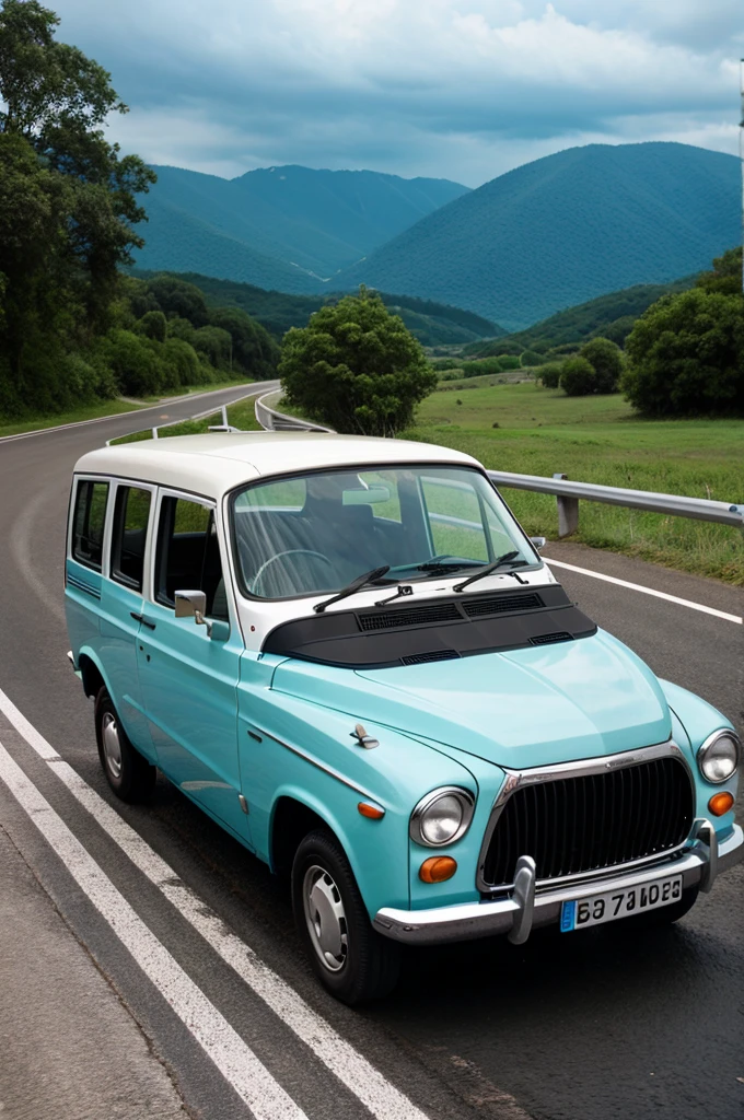 Traveling car on road
