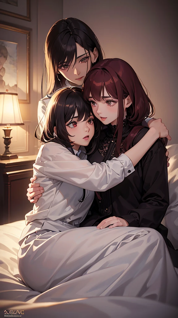 masterpiece,hentai,32k,Super detailed,Ultra-detailed, Toddler clothes, Crying face, Short brown hair, Lying on my back, A small-faced toddler being forced into vaginal sex by a man, {{Brother pushes sister down on the bed and rapes her with intense vaginal sex}}, NSFW