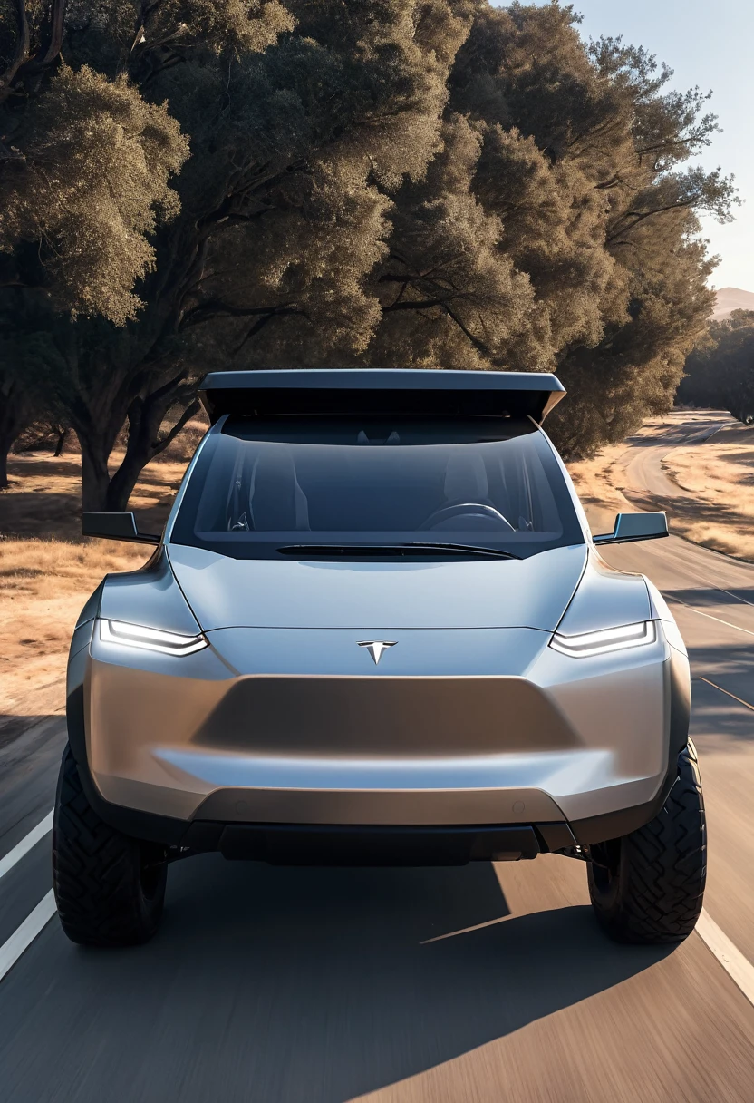 generate a stereotypical looking Tesla cybertruck owner