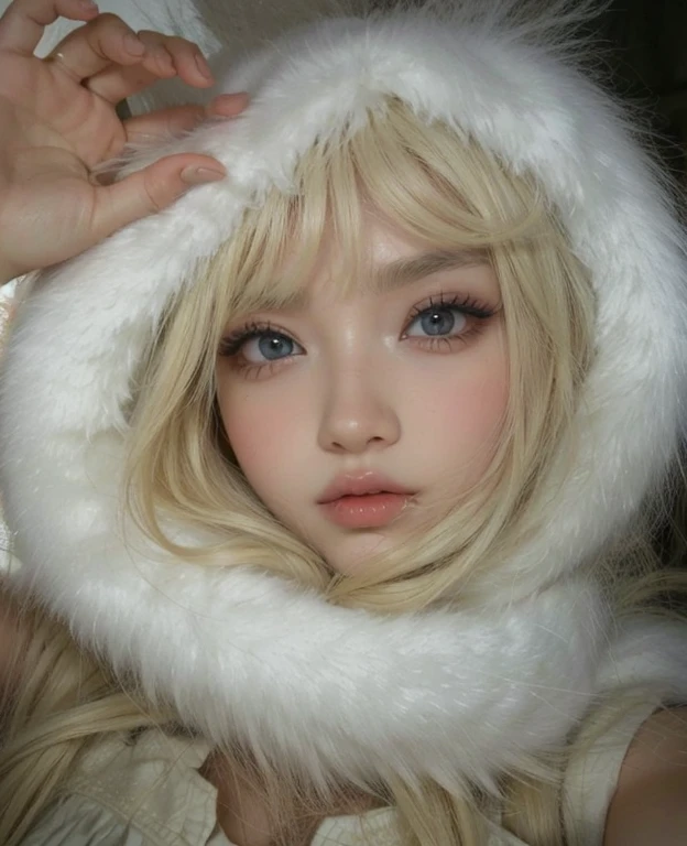large eyes, full lips, doll lips