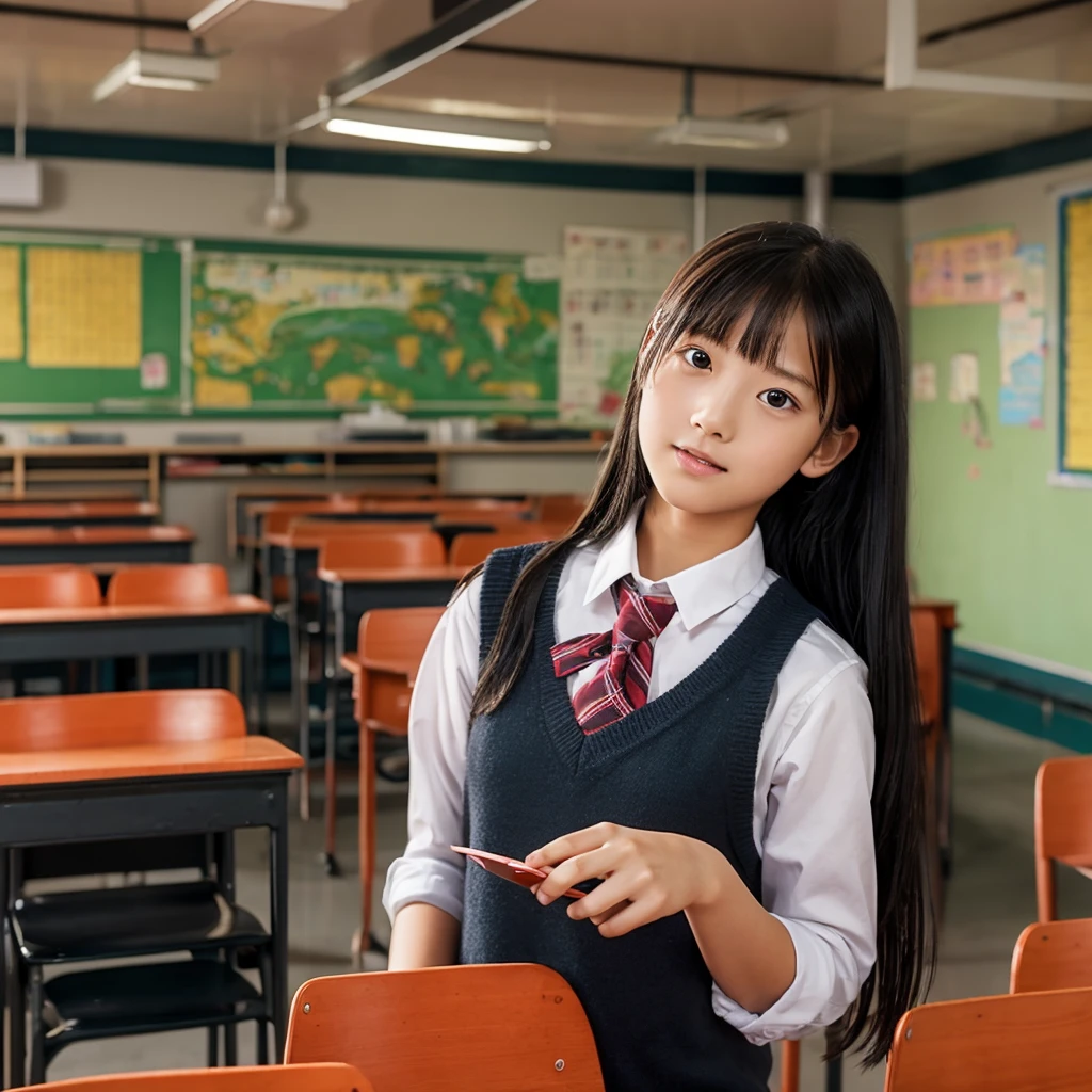 (masterpiece,newest,exceptional:1.2),1girl,black ,classroom,