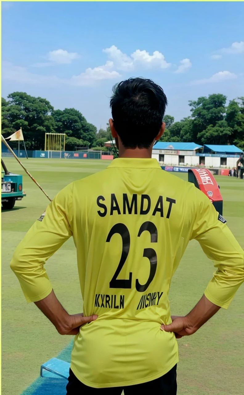 Change background into cricket field