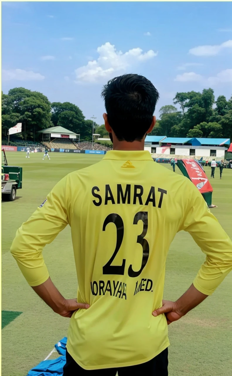 Change background into cricket field